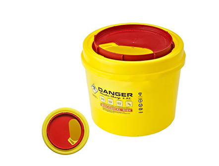 2.8L Yellow Biohazard Sharps Container for Syringe and Needle
