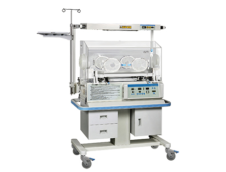 Medical Infant Incubator Configured with Fixed Neonate Bilirubin Phototherapy Equipment