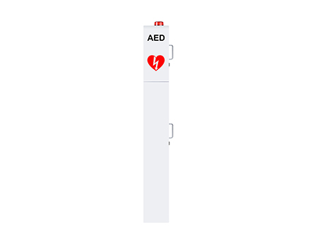 Double Switch Control Defibrillator Box Free Floor Standing AED Cabinet