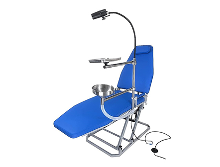 Mobile Dental Chair with Simple Cuspidor