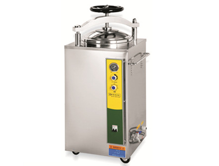 vertical pressure steam sterilizer with hand round automatic